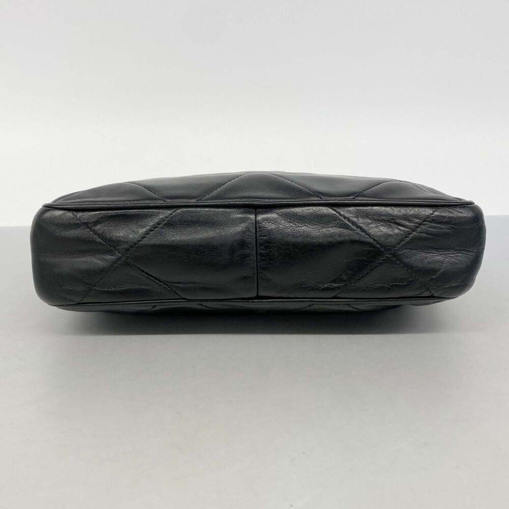 CHANEL Black Lambskin Leather Shoulder Bag - Picture 3 of 10